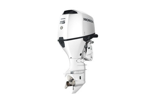 Honda 115hp White Outboard | Remote Mechanical, Electric Start, 25" Shaft | BF115JXRA